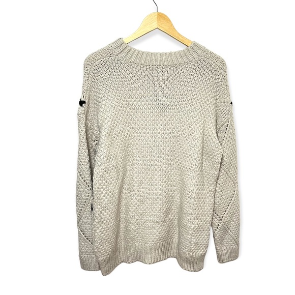 Cliche Womens Crewneck Long Sleeve Diamond Pullover Sweater Top Size Large - Picture 3 of 5